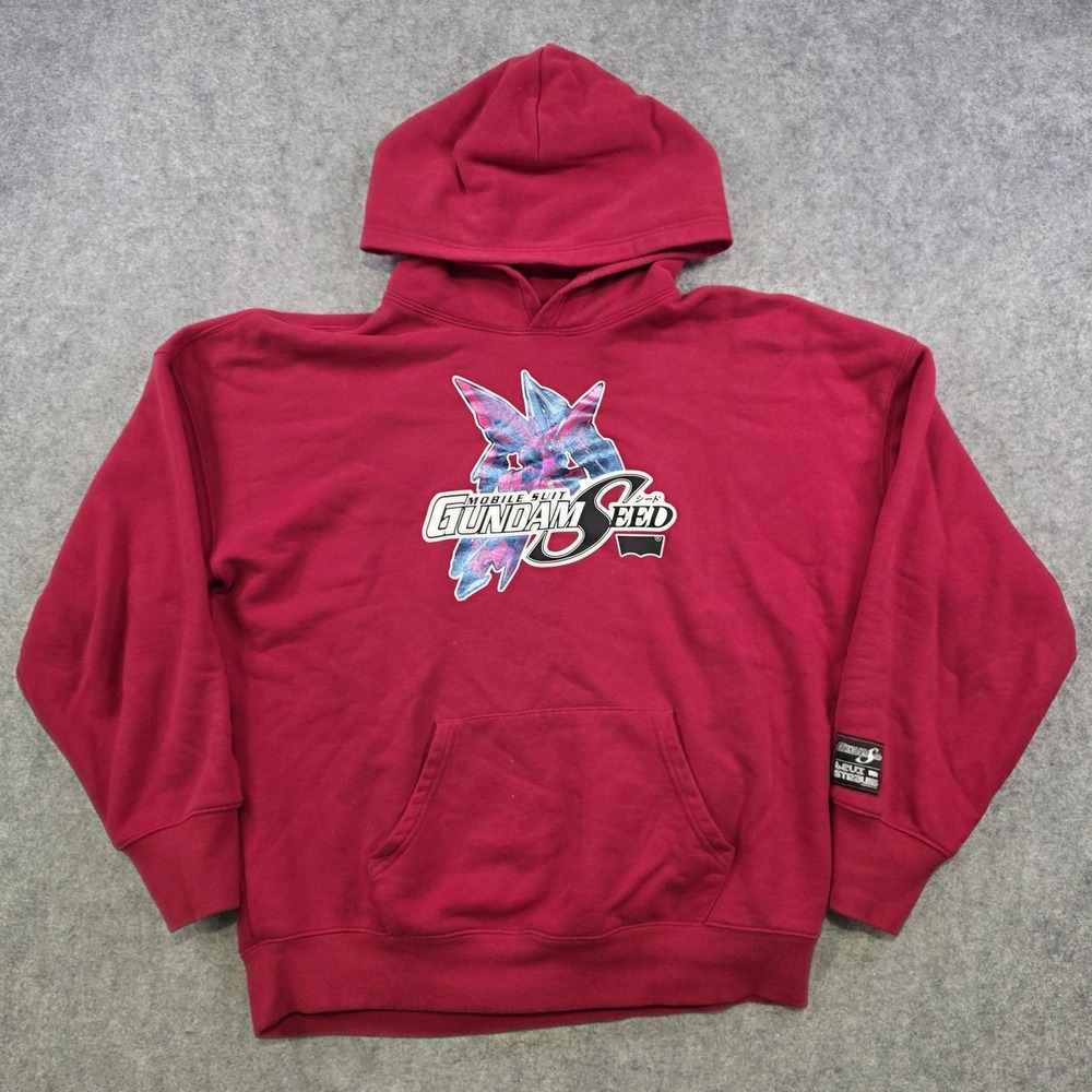 Levi Strauss Hoodie Mens Medium Red Mobile Suit Gundam Seed Anime Sweatshirt - Picture 3 of 15